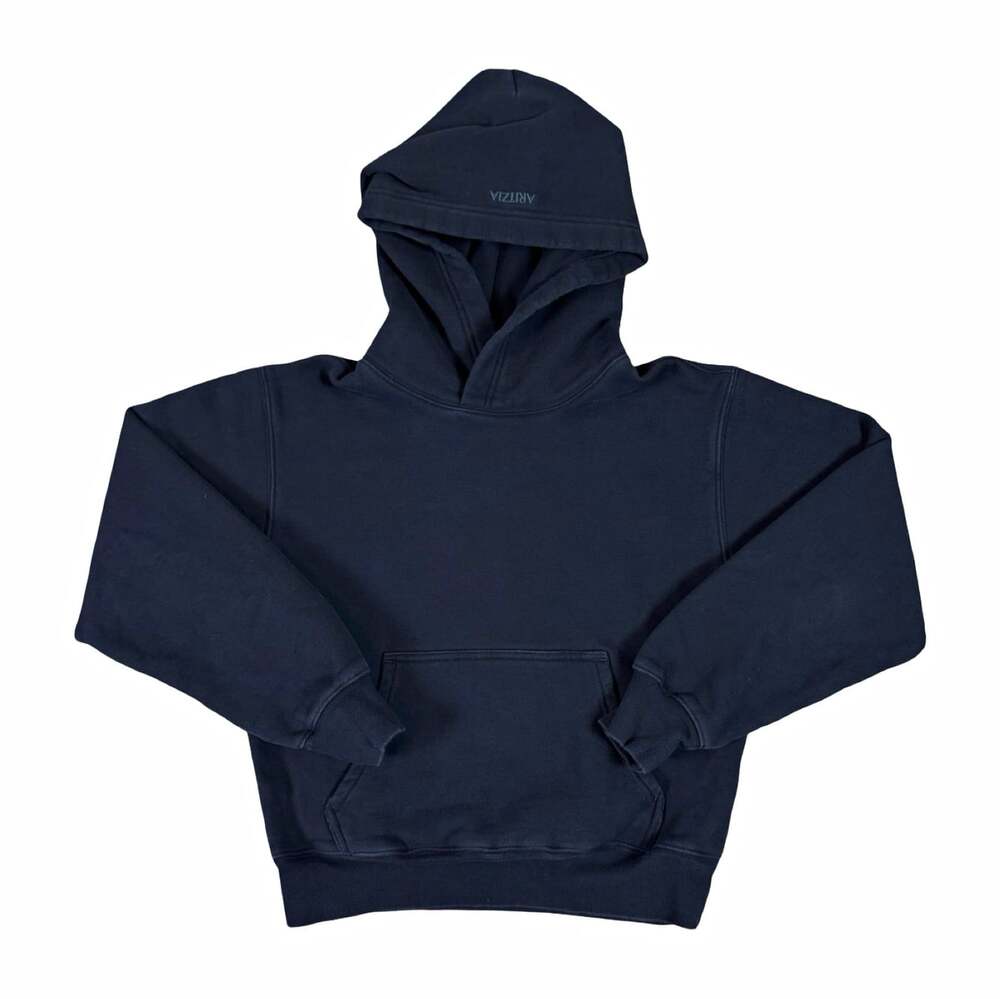 Aritzia Sweatfleece Navy Pullover Fleece Hoodie Pockets Logo Women’s 2XS